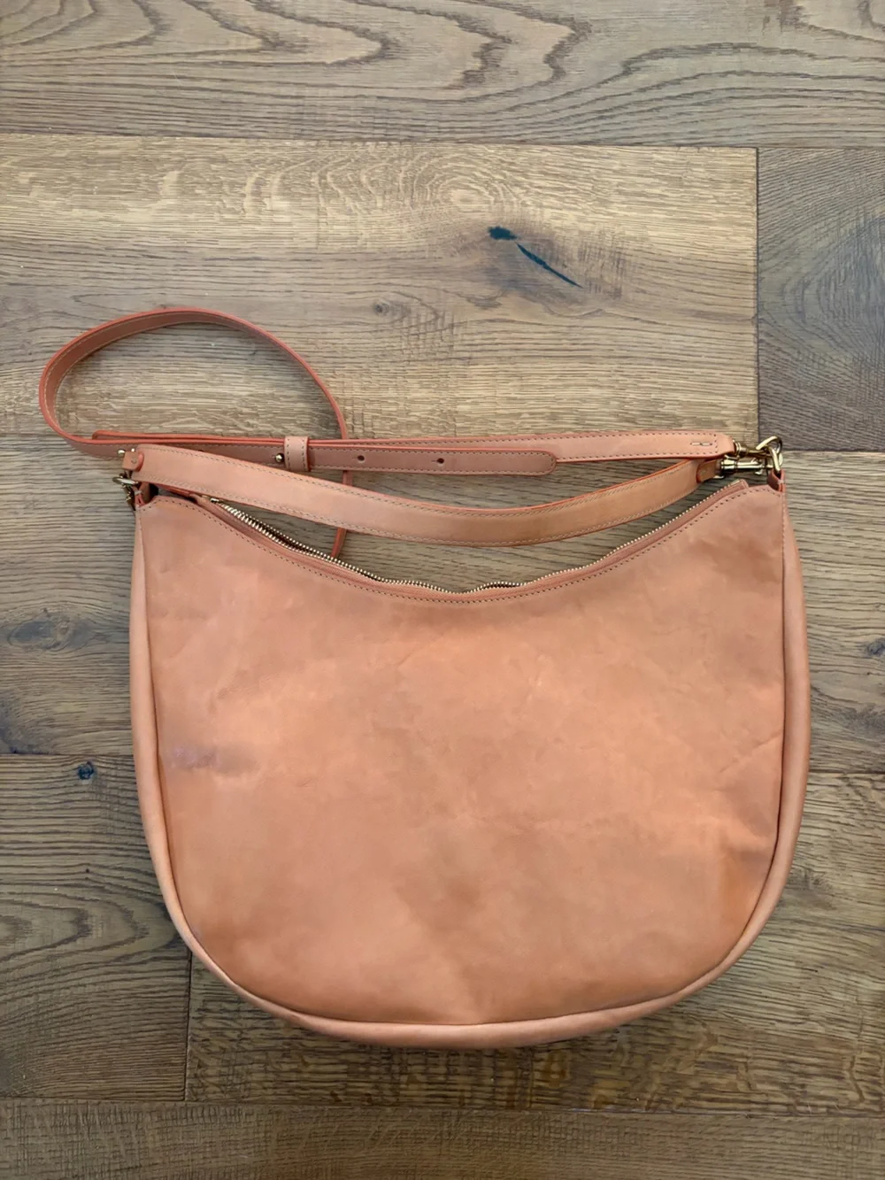 Mansur Gavriel Terracotta Leather Hobo Bag